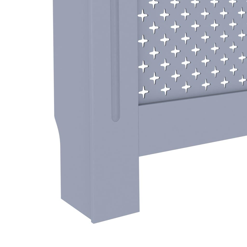 vidaXL Radiator Cover Anthracite, MDF with Water Base Lacquer Finish, Accommodates 44.1" x 7.5" x 32.1" Radiator Size, Modern Slatted Design