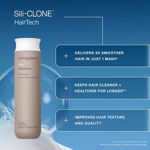 Living Proof No Frizz Shampoo ? Controls Frizz, Smoothes, Softens, Protects from Humidity, Gentle for All Hair Types