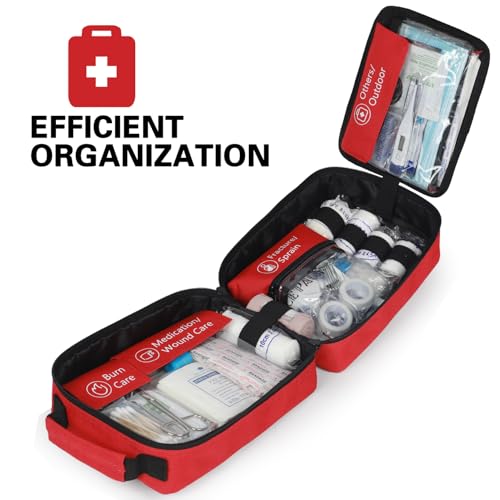 First Aid Kit for Home, Premium 410 Piece Well-Organized Large Medical Kits Survival for Travel Camping Hiking, Premium Wa...