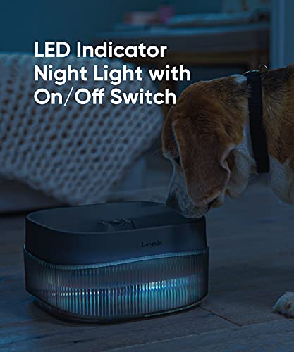 Loomla, 135oz/4L Dog Water Bowl Dispenser and Cat Water Fountain, Automatic Pet Water Fountain for Small to Medium Dogs, C...