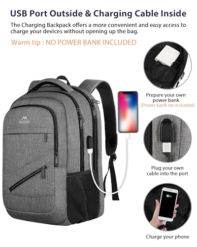 MATEIN Travel Laptop Backpack, 17 Inch Work TSA Approved Carry on Backpack, Large Computer Business Bag for Men Women with...