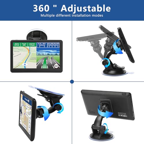 GPS Navigator for Car Truck RV, Latest 2026 Map(Free Lifetime Updates) 7 inch Touch Screen Car GPS Navigation,Support Voic...