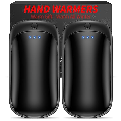 2 Pack Hand Warmers Rechargeable, Portable Electric Hand Warmers Reusable, USB 2 in 1 Handwarmers, Outdoor/Indoor/Warm Gif...