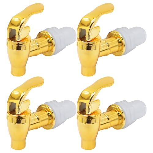 Bonsicoky 4 Pack Replacement Spigot for Beverage Dispenser - BPA Free Cooler Faucet with Filter Function - Push Style Spig...