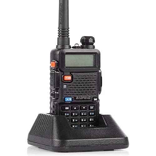Baofeng UV-5R Dual Band Two Way Radio Handheld Ham Radio Long Range Walkie Talkies Pack of 4 for Hiking Camping Skiing Trip (Black)