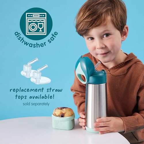 b.box 12 oz Insulated Water Bottle: Keeps Drinks Cold up to 8 Hours, Warm up to 6 Hours. Triple Wall Stainless Steel Kids ...
