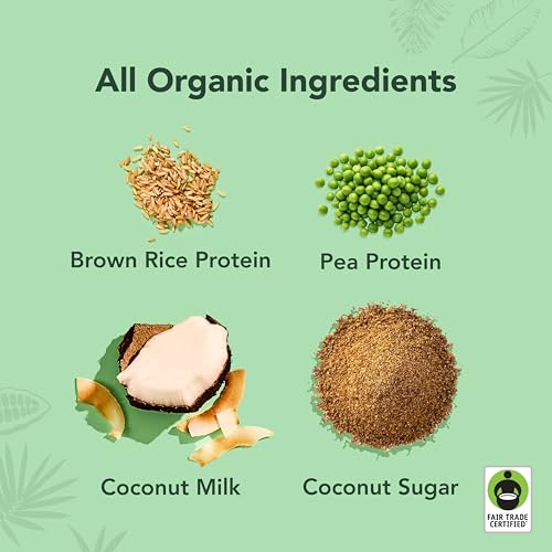ALOHA Organic Plant-Based Protein Drink – Coconut Flavor | 18g Protein, 5g Sugar, 3g Fiber | Made with Creamy Coconut Mil...