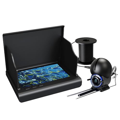 Underwater Fishing Camera with 4.3 Inch LCD, 5000mAh Battery, Infrared Night Vision Light, Portable Fish Finder with 100ft...