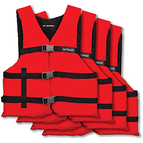Airhead Adult General Purpose Life Vest 4-Pack, Multiple Colors Available
