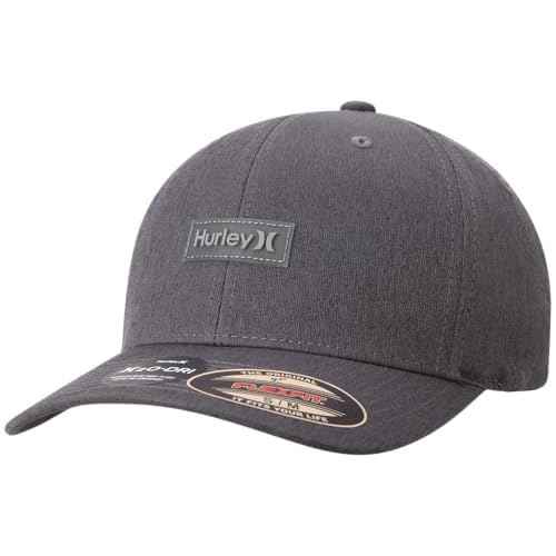 Hurley Mens Baseball Cap - Lightweight H2O-DRI Breathable Moisture Wicking Curved Brim Fitted Hats for Men