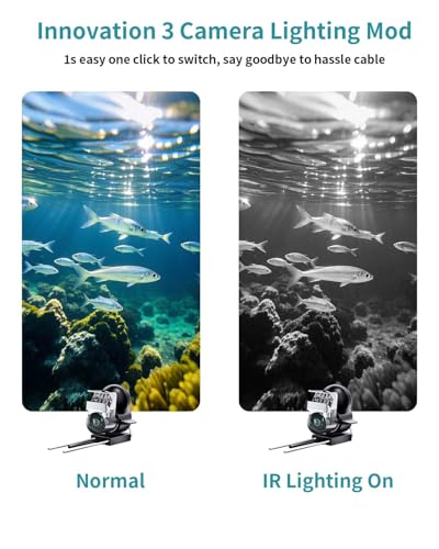 FOURQ Underwater Fishing Camera,Fishing Camera with Infrared Night Vision Light, Portable Fish Finder with 100ft Cable, 4....