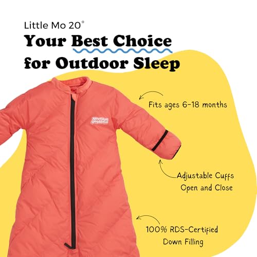 Little Mo 20 Down Baby Sleeping Bag (6-24 Months) The Warmest, Safest Ultralight Down Camping Sleeping Bag for Babies and ...