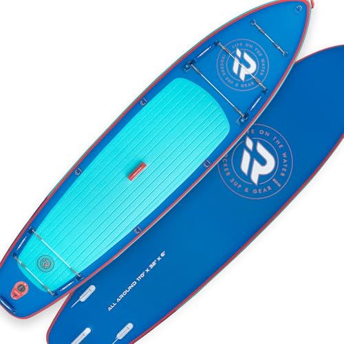iROCKER All Around 11 7.0 Inflatable Stand Up Paddle Board Premium SUP and Accessories - Made for All Skill Levels - Speed...
