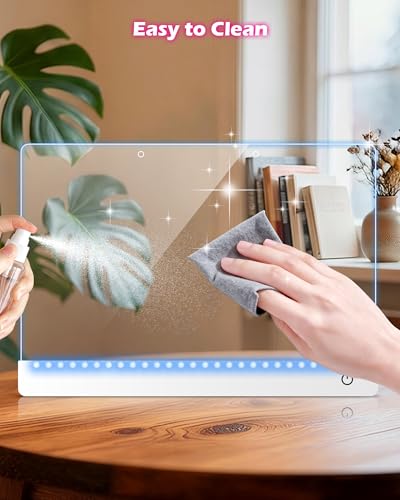 Rechargeable LED Drawing Board for Kids, 17-Inch Glow Doodle Drawing Pad with 7 Colors & 4 Light Modes, Neon Light Up Acry...