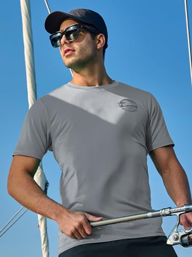 NORTHYARD Mens Swim Shirt Rash Guard UPF 50+ Quick Dry Short Sleeve Fishing Shirts Sun Protection Shirt Beach Water Swimming