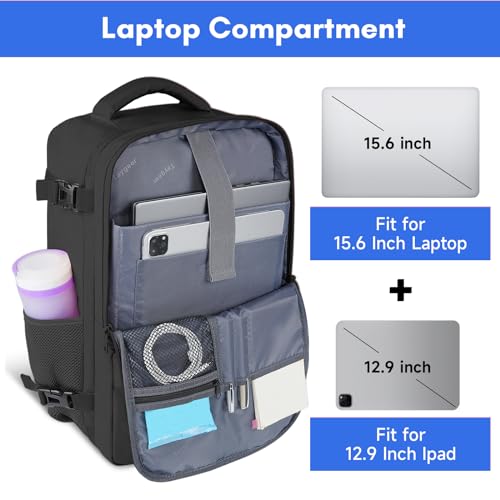 Taygeer Travel Laptop Backpack for Men Women, Airplane Approved Travel Backpack Suitcase with Usb Charging Port, Lightweig...