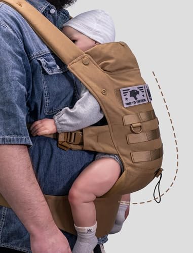 Ergonomic Lumbar Support Baby Carrier for Infants to Toddlers (8-33 lbs), Cozy and Lightweight Military Baby Carrier for B...