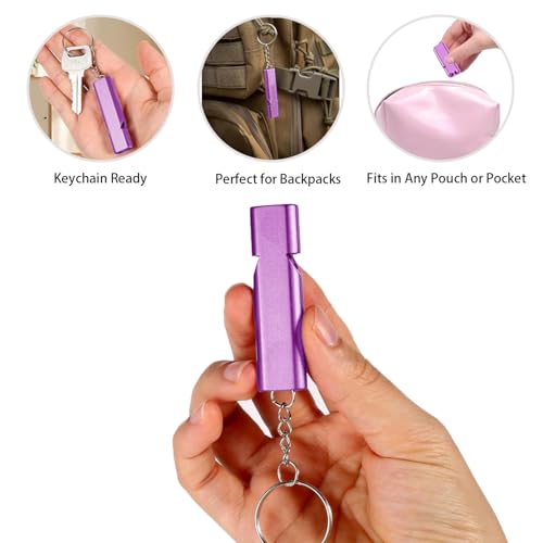 Premium Extra Loud Whistles for Camping Hiking Hunting Outdoors Sports and Emergency Situations, Sturdy but Light Aluminiu...