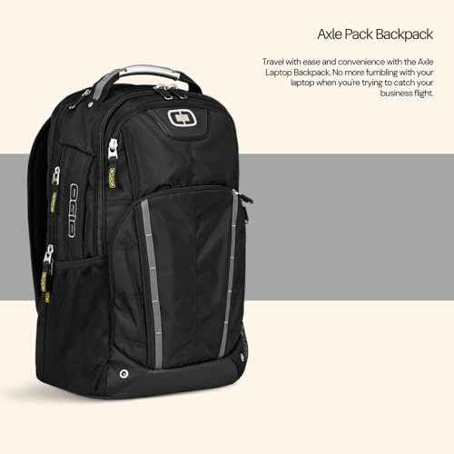 Callaway Axle 17" Laptop Backpack, Black, 19.25" H x 13" W x 9.25" D