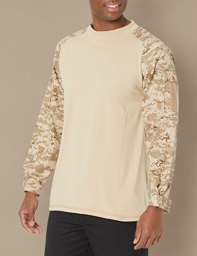 Rothco Tactical Airsoft Combat Shirt (US, Alpha, X-Large, Regular, Regular, Desert Digital Camo)