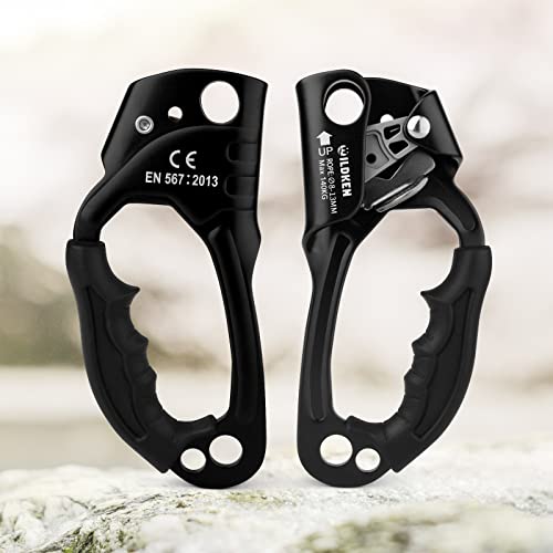 WILDKEN Climbing Hand Ascender Outdoor Mountaineering Tree Arborist Climbing Rappelling Equip Hand Ascender for 8-14MM Rop...