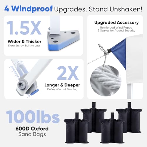 Sekey 10x10 Pop Up Canopy with One Push Setup-Easy Up Canopy with 99% UV Blocking - Instant Outdoor Sun Shade for Events, ...