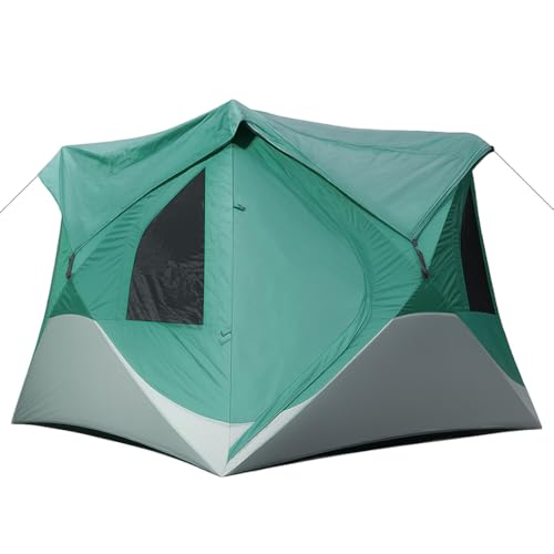 Instant Pop Up Camping Tent for 4-6 People | High-End All-Season Tent with Mesh Windows, Waterproof Rainfly & Tool-Free Se...