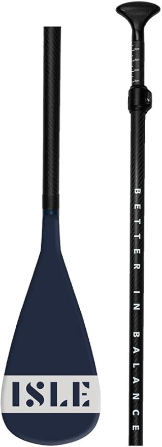 ISLE SUP Paddle (Adjustable 67-83") — 2-Piece Carbon Shaft w/Nylon Blade for Paddle Boards