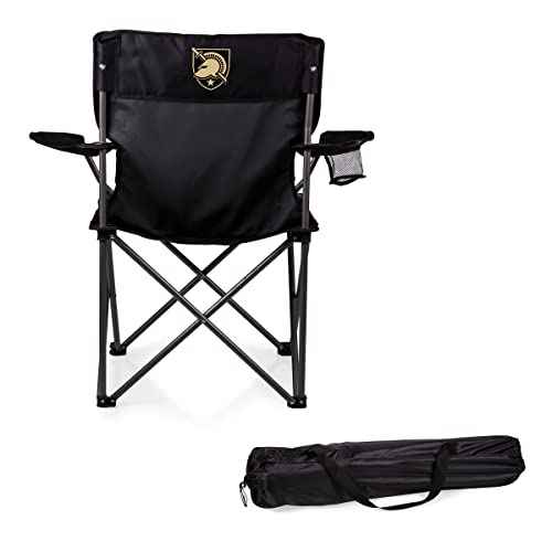 PICNIC TIME NCAA PTZ Camp Chair, Picnic Chair, Beach Chair with Carrying Bag, (Black)