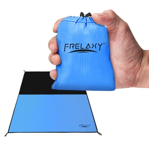 Frelaxy Pocket Picnic Blanket, Waterproof Sandproof Beach Mat, Compact Camping Tarp for Festivals, Hiking, Travel, Outdoor...