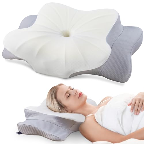 DONAMA Cervical Pillow for Neck and Shoulder,Contour Memory Foam Pillow,Ergonomic Neck Support Pillow for Side Back Stomac...