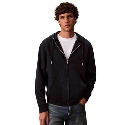 Calvin Klein mens Relaxed Fit Archive Logo Fleece Full Zip Hoodie