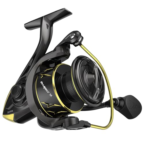 KastKing Sharky Spinning Reel – 5.2:1 & 6.2:1 Gear Ratios, Carbon Fiber Drag 33–39.5LB, 10+1 Stainless Bearings, Lightweig...