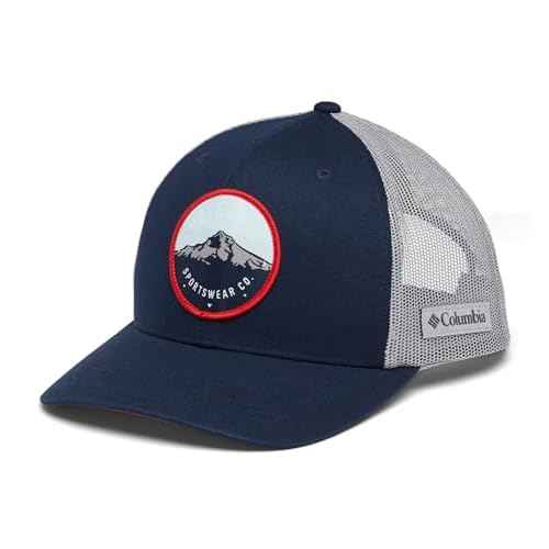 Columbia Unisex Mesh Snap Back - High, Collegiate Navy/Columbia Grey/Mt Hood Circle, One Size