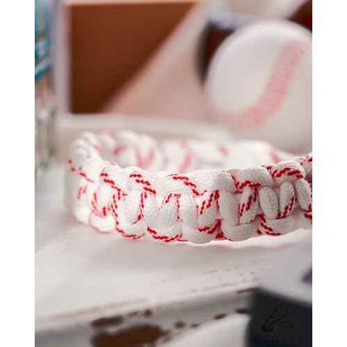 HGDEER Baseball Bracelet, Adjustable Braided, Baseball Basketball Gifts for Teens, Teams, Son, Grandson Brother