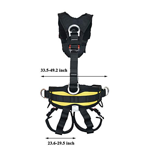 SOB Full Body Climbing Harness Can Be Inverted Thicken Widen Protect Waist Safety Harness Tree Work Rock Climbing Mountain...