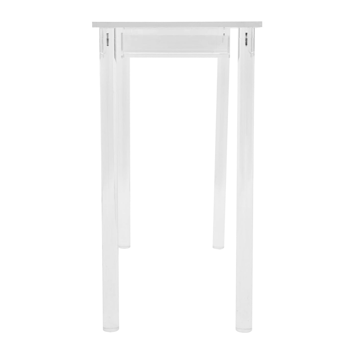 QIUTMER Acrylic Makeup Vanity Desk, Clear Table with Drawer, 31.5" L x 15.75" W x 29.53" H, Large Storage Space, for Home Office for Bedroom, Dressing Room, Modern, Easy Assembly