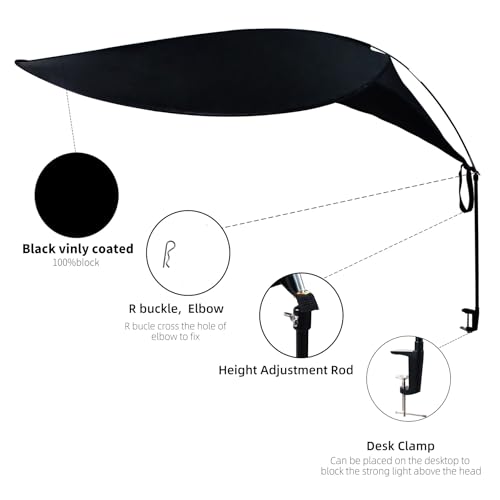Comastbo 65" office cubicle desk shade,designed for light sensitive workers,idea for office cubicles and desk canopy,block...