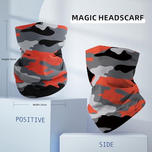 Camo Neck Gaiter Windproof Sun Protection Camouflage Face Cover for Outdoor Sports and Tactical Activities