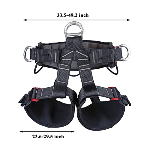 SOB Tree Climbing Harness, Adjustable Thickness Widen Protecta Safety Harness, Half Body Harnesses for Rock Climbing Rescu...