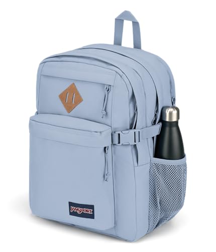 JanSport Main Campus FX Backpack - Travel or Work Bag w 15-Inch Laptop Pack with Leather Trim, Blue Dusk