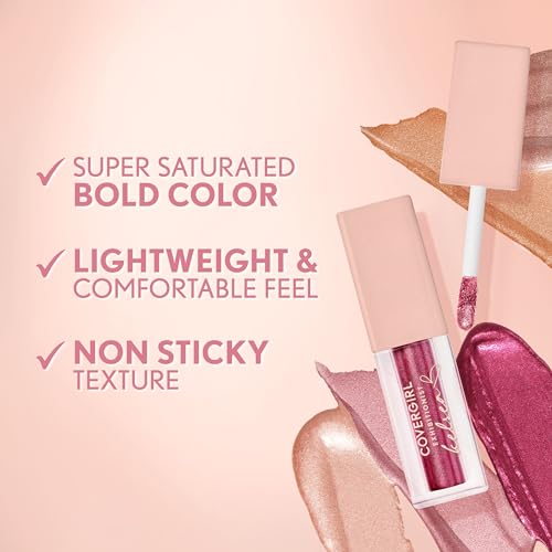Covergirl Exhibitionist by Kelsea Ballerini Liquid Glitter Eyeshadow, Highly Pigmented, Glittery Finish, Long-Wearing, Gol...