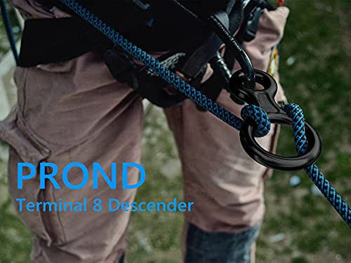 PROND Terminal 8 Descender, Climb Aluminum Figure 8 Descender Rigging Plate Heavy Duty, 35KN Aluminum Alloy Descender for ...