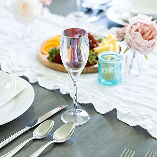 KLOVEO Plastic Champagne Flutes - Set of 6 - Made in Italy - Insanely Durable and Versatile Plastic Champagne Glasses - Re...
