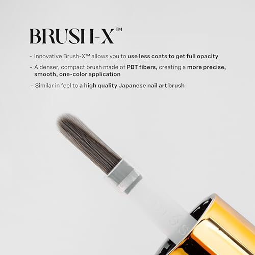 Apres Gel Couleur Combo Set, 5 Color Gel Nail Polish, Bright Nude Pastel Colors with Brush-X Nail Art Brush, 2024 Edition (Set 6)