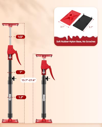 XINQIAO Cabinet Jacks for Installing Cabinets, Light Duty Third Hand Tools Adjustable Support Pole from 15.7 in to 27.6 i...