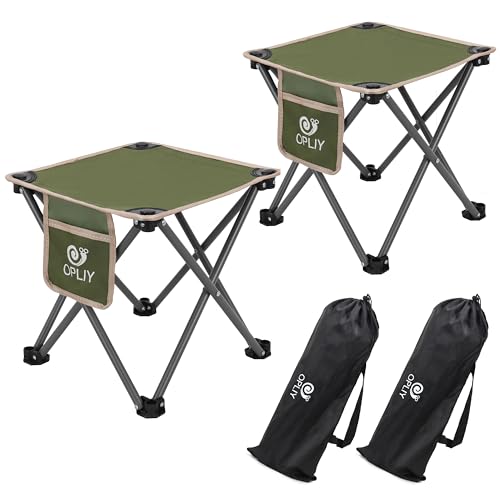 Opliy Camping Stool 2 Pack,Portable Folding Stool for Outdoor Gardening and Beach Hiking Fishing,Foot Stool with Carry Bag...