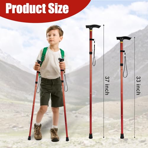 Elfzone Trekking Poles - Hiking Poles for Kids,Telescopic, Collapsible, Ultralight for Hiking