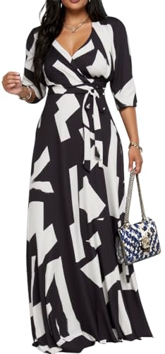 Maxi Dresses for Women Long Dress Casual V-Neck Loose Prom Dresses All Seasons