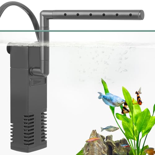 FEDOUR Submersible Aquarium Internal Filter, Filter with Water Pump for Fish Tank up to 35 Gallon (for 1-10 gallon)